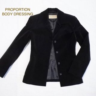 プロポーションボディドレッシング(PROPORTION BODY DRESSING)のPROPORTION BODY DRESSING ベロアジャケット ２ 黒(テーラードジャケット)