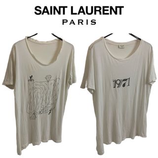 最終お値下げ????SAINT LAURENT logo T shirt.