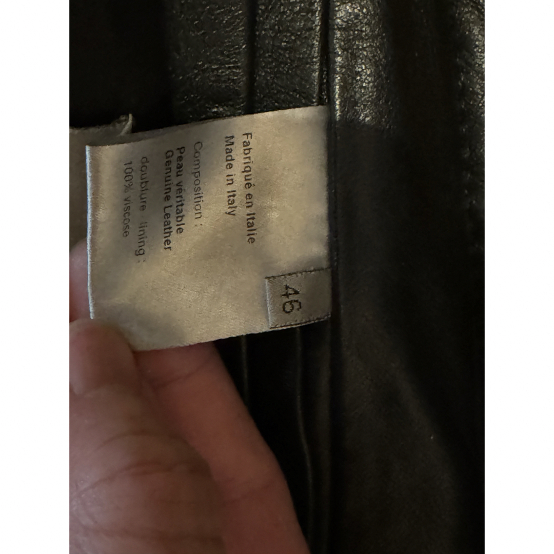 DIOR HOMME(ディオールオム)のDior homme 04AW キルトレザーライダース46 希少 メンズのジャケット/アウター(レザージャケット)の商品写真