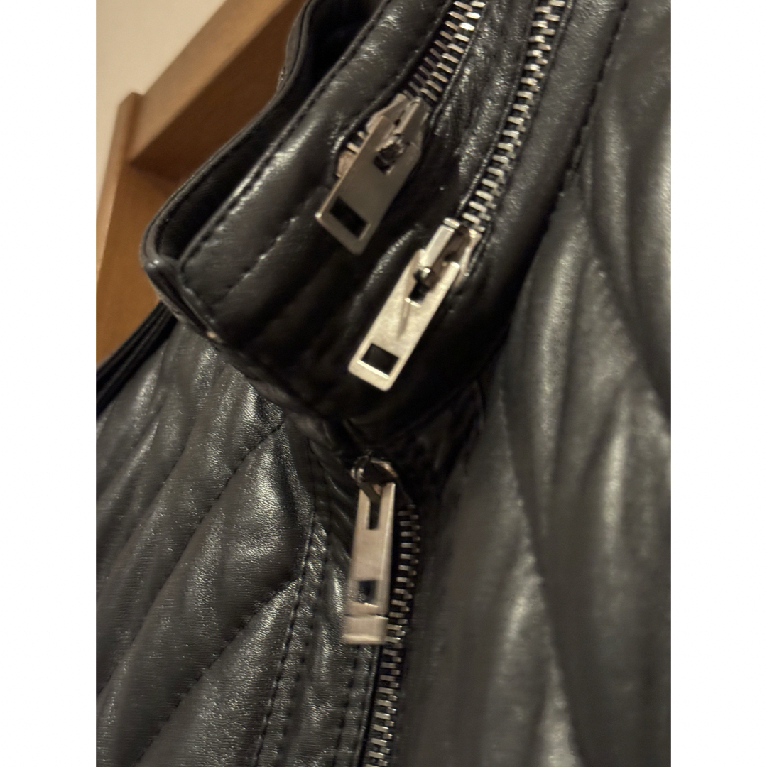 DIOR HOMME(ディオールオム)のDior homme 04AW キルトレザーライダース46 希少 メンズのジャケット/アウター(レザージャケット)の商品写真