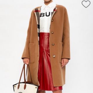 バーバリー(BURBERRY)のバーバリーリバーシブルコート(ノーカラージャケット)