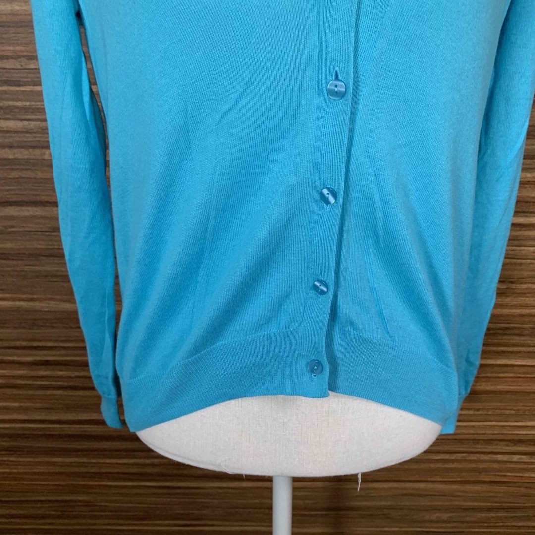 GU(ジーユー)のジーユー GU ニット カーディガン Lサイズ 水色 青 ブルー 長袖 無地 レディースのトップス(カーディガン)の商品写真