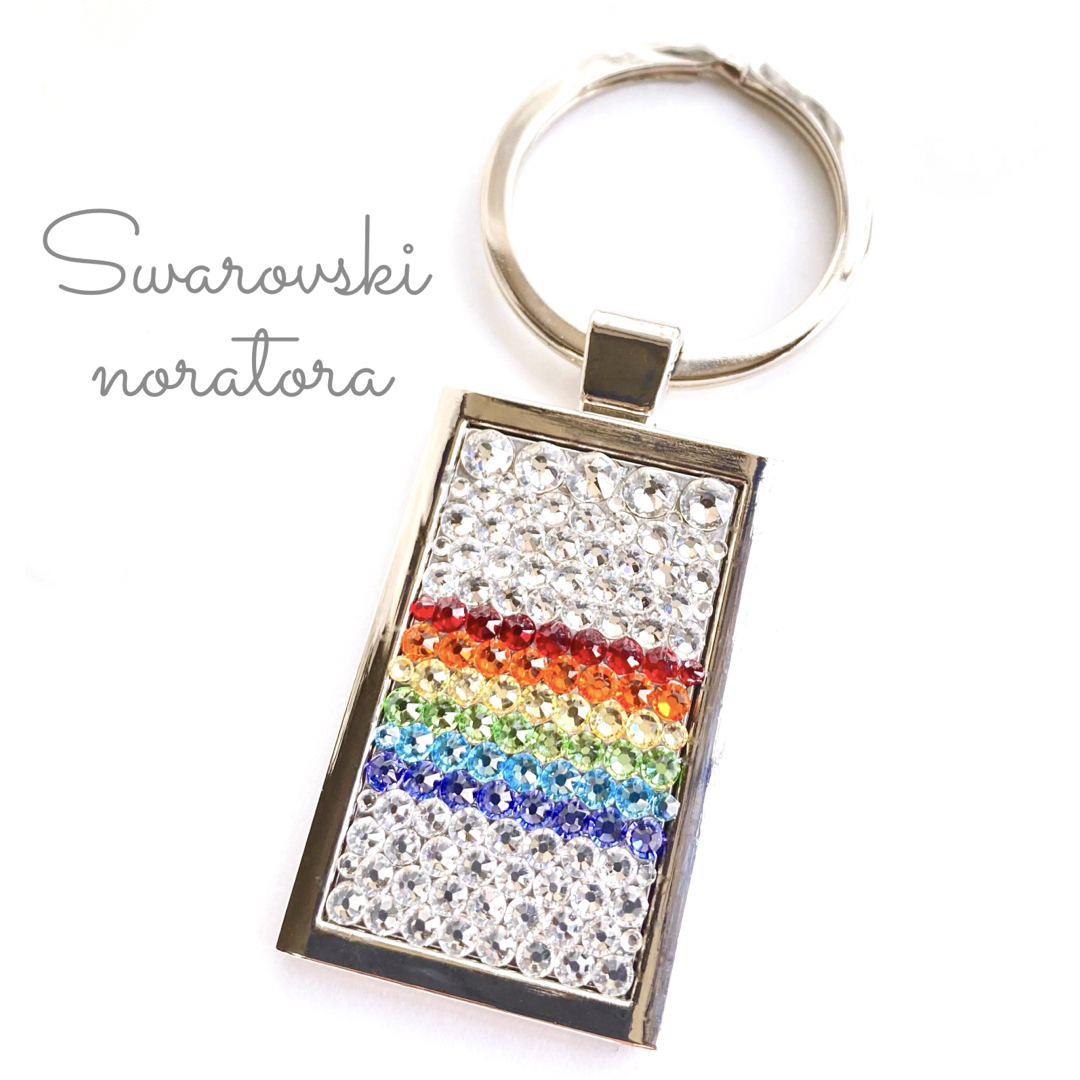 SWAROVSKI(スワロフスキー)のキーホルダー　キーリング　キーケース　スワロフスキー　ギフト　虹　レインボー レディースのファッション小物(キーホルダー)の商品写真