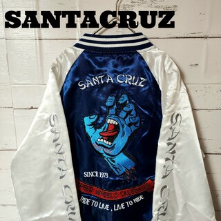 サンタクルーズ(Santa Cruz)の超希少 SANTACRUZ サンタクルーズ スカジャン ワッペン ブルー M(スカジャン)