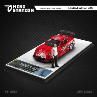 MINI Station 1/64  Dom's RX-7 ワイスピフィギュア付(ミニカー)