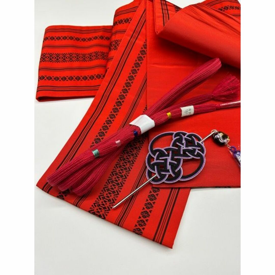 【スーパーゲリラ企画】2894半幅帯＆髪飾り（マジェステ） かんざし 博多織 レディースの水着/浴衣(和装小物)の商品写真