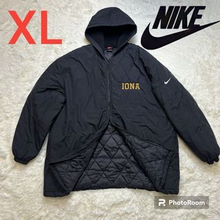 ナイキ(NIKE)の美品 ナイキ NIKE ダウン ベンチコート 中綿  刺繍ロゴ XL(ダウンジャケット)