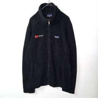 パタゴニア(patagonia)のメキシコ製　パタゴニア　フリース　ジャケット　刺繍　企業ロゴ　薄手　ブラック　M(その他)