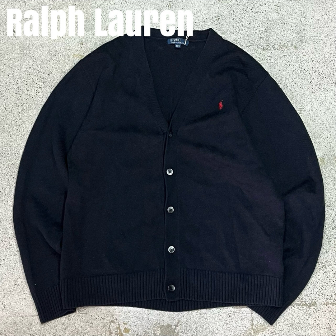 POLO RALPH LAUREN(ポロラルフローレン)の＊7240 ラルフローレン　ワンポイント　ウール　ワンポイント　カーディガン メンズのトップス(カーディガン)の商品写真