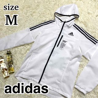 アディダス(adidas)のアディダス　パーカー　白　M スリーライン　3本線　(パーカー)