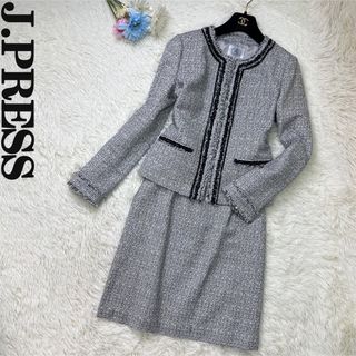 ジェイプレス(J.PRESS)の極美品♡J.PRESS Jプレス ツイード セットアップ ノーカラー スーツ(スーツ)