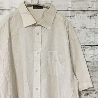 アートヴィンテージ(ART VINTAGE)の【希少】ヴィンテージ 半袖シャツ XL ベージュ オーバーサイズ (シャツ)