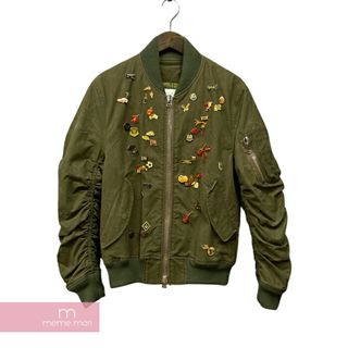 READYMADE Jesse Jacket レディメイド ジェシージャケット ボンバージャケット MA-1 フライトジャケット ブルゾン ヴィンテージ ピンバッジ カーキ サイズ1 【240109】【中古-A】【me04】(その他)