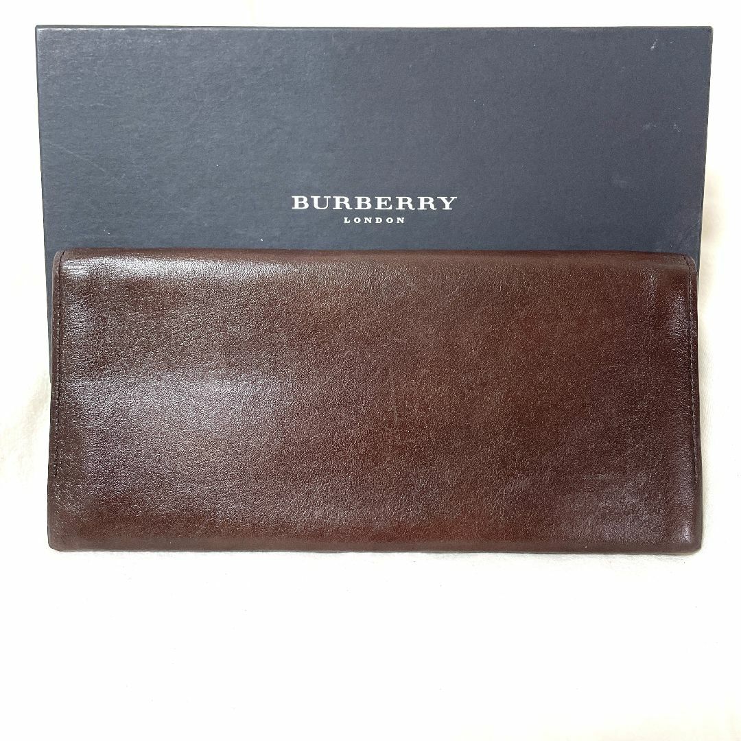 BURBERRY(バーバリー)の【BURBERRY LONDON】長財布 ダークブラウン/濃茶×定番ノバチェック メンズのファッション小物(長財布)の商品写真