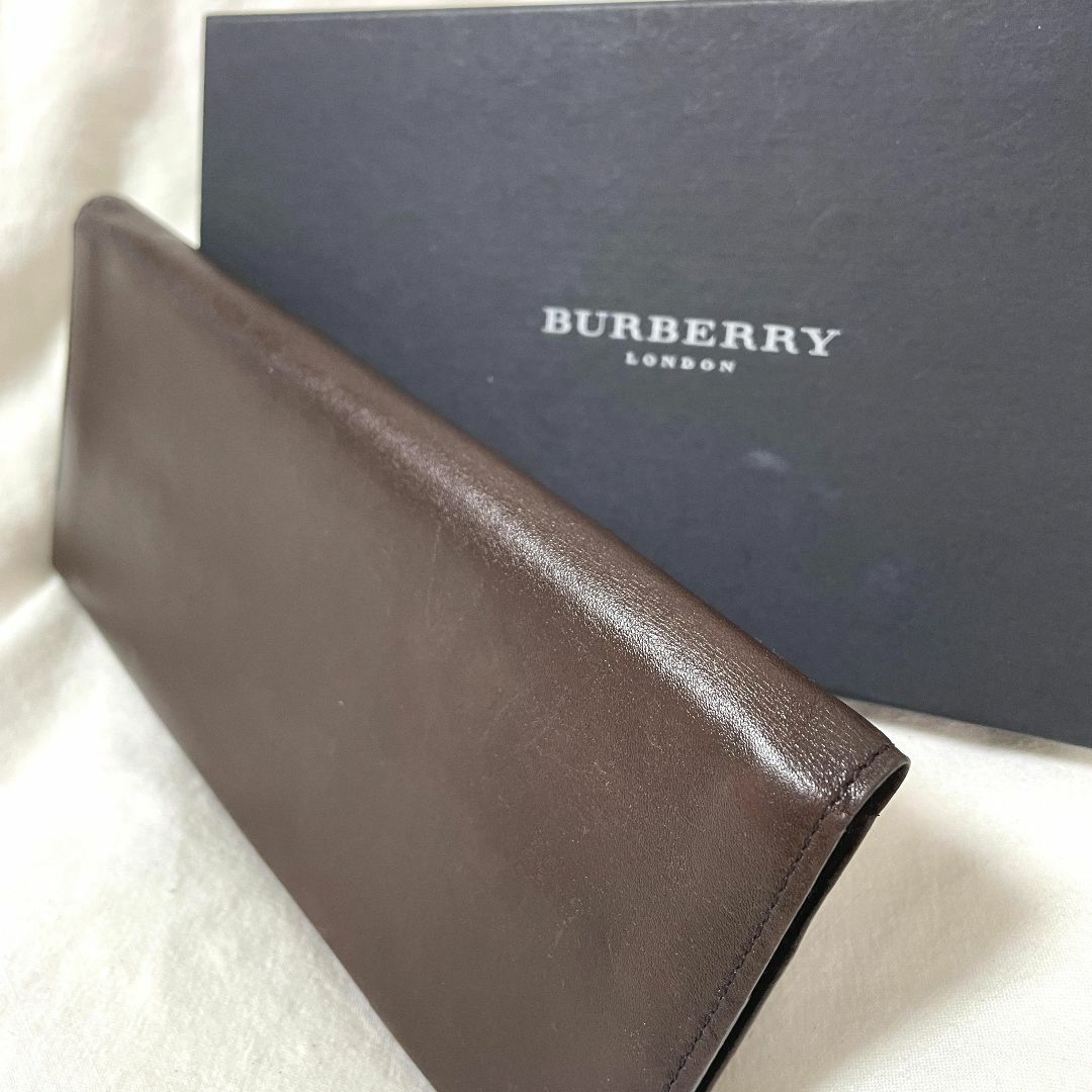 BURBERRY(バーバリー)の【BURBERRY LONDON】長財布 ダークブラウン/濃茶×定番ノバチェック メンズのファッション小物(長財布)の商品写真