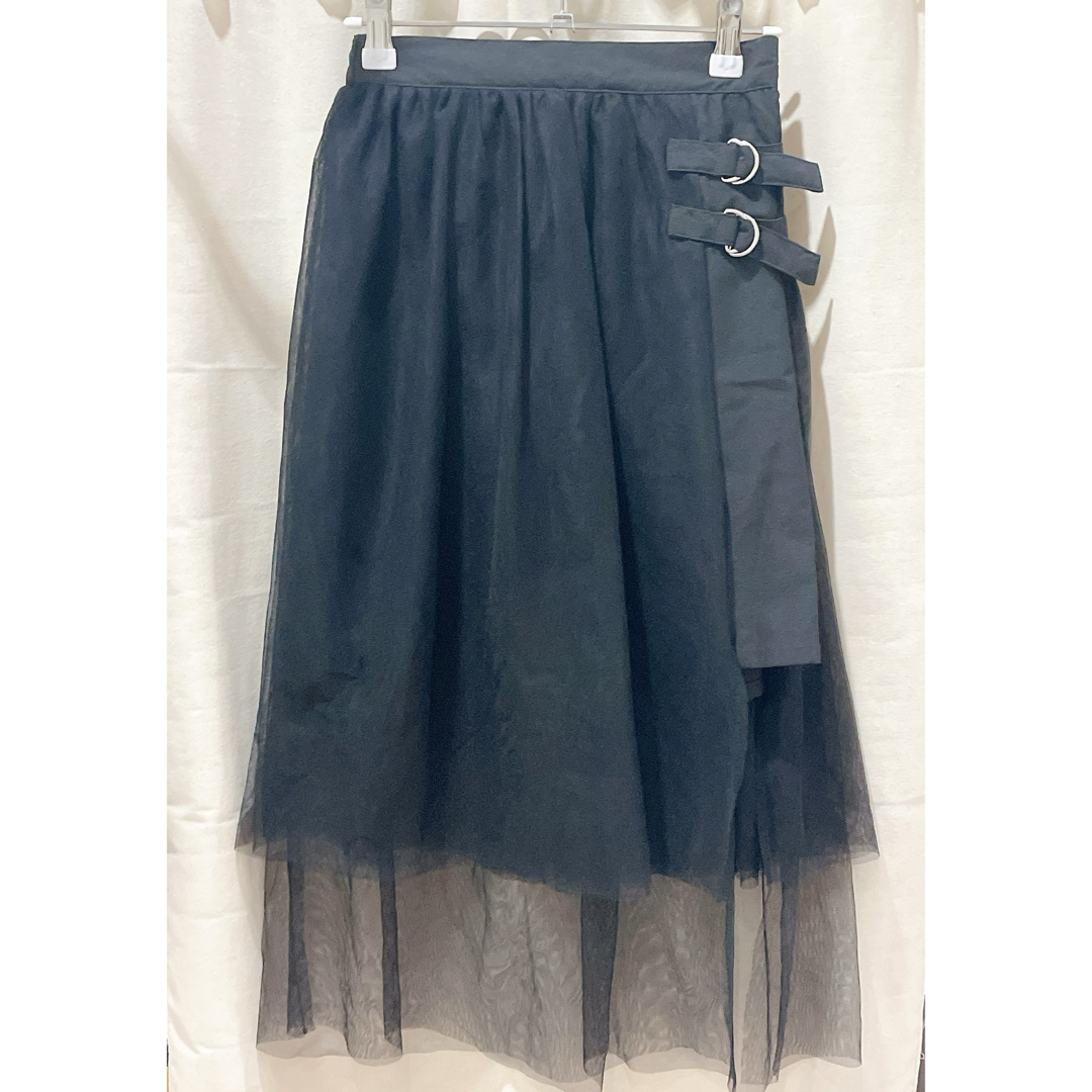 GU(ジーユー)のGU バックル付き チュールスカート  キッズ/ベビー/マタニティのキッズ服女の子用(90cm~)(スカート)の商品写真