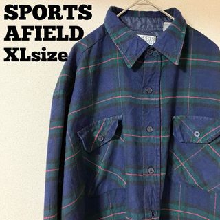 SPORTS AFIELD 長袖 シャツ タータンチェック柄 ＸＬサイズ(シャツ)