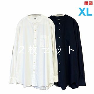 ユニクロ(UNIQLO)の【状態〇2枚set‼️】UNIQLO　ソフトツイルスタンドカラーシャツ　"XL"(シャツ)