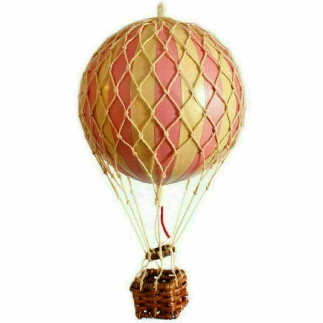 彫刻/オブジェエアバルーン・モビール ピンク　 気球 約18cm バルーン