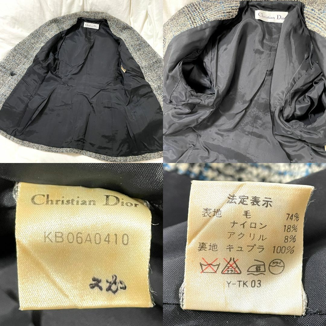 希少良品【Christian Dior】ヴィンテージ ダブル ツイードジャケット