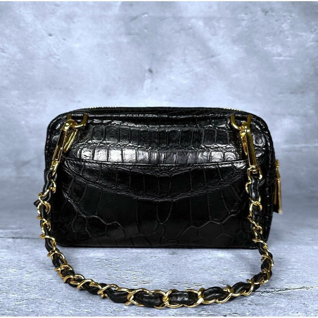 【超美品】LEATHERJEWELS クロコダイル チェーン バッグ 2way レディースのバッグ(ハンドバッグ)の商品写真