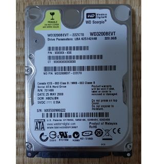 ウェスタンデジタル(Western Digital)のWestern Digital HDD 2.5インチ 320GB(PCパーツ)