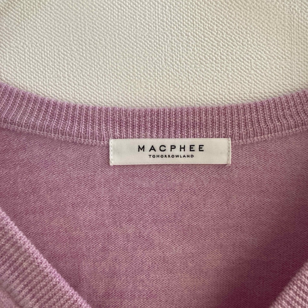MACPHEE(マカフィー)の★マカフィー★vネックウールニット ピンク レディースのトップス(ニット/セーター)の商品写真