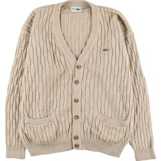 ラコステ(LACOSTE)の古着 80~90年代 ラコステ LACOSTE コットンニットカーディガン メンズM ヴィンテージ /eaa409556(カーディガン)