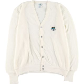 ラコステ(LACOSTE)の古着 80~90年代 ラコステ LACOSTE アクリルニットカーディガン USA製 メンズXL ヴィンテージ /eaa409560(カーディガン)