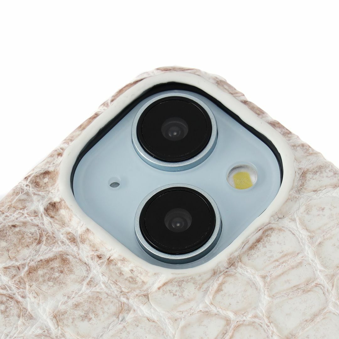 ヒマラヤ クロコダイル iPhone 15 カバー 高級 本革 本物 一枚革 ヒマラヤ クロコダイル iPhone 15 カバー 高級 本革 本物 一枚革
