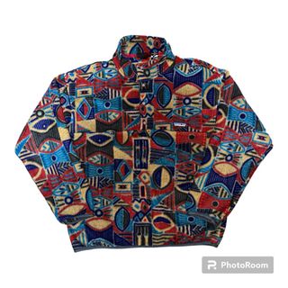 パタゴニア(patagonia)の激レア　90's Patagonia フリース スナップT アボリジニ USA製(ブルゾン)