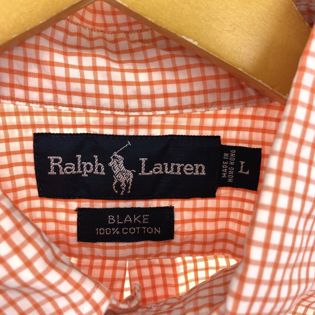 Ralph Lauren(ラルフローレン)の古着 ラルフローレン Ralph Lauren BLAKE 長袖 ボタンダウンチェックシャツ メンズL /eaa409457 メンズのトップス(シャツ)の商品写真