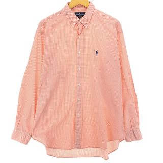 ラルフローレン(Ralph Lauren)の古着 ラルフローレン Ralph Lauren BLAKE 長袖 ボタンダウンチェックシャツ メンズL /eaa409457(シャツ)