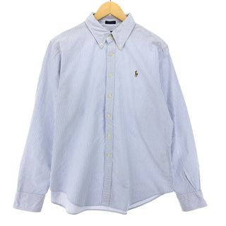 ラルフローレン(Ralph Lauren)の古着 ラルフローレン Ralph Lauren CLASSIC FIT 長袖 ボタンダウンストライプシャツ レディースXL /eaa409469(シャツ/ブラウス(長袖/七分))