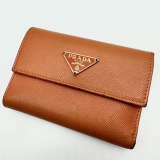 プラダ(PRADA)の【美品✨】PRADA サフィアーノレザー 三つ折り財布 コンパクトウォレット(財布)