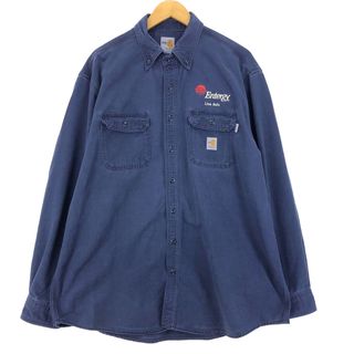 カーハート(carhartt)の古着 カーハート Carhartt FRシリーズ 長袖 ボタンダウン ワークシャツ メンズXL /eaa408694(シャツ)