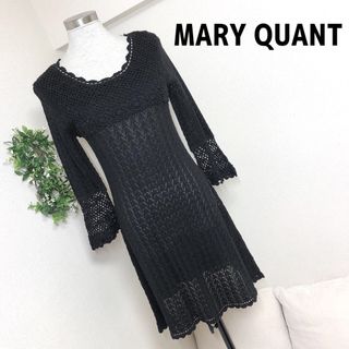 マリークワント(MARY QUANT)のMARYQUANTマリークワントロンドン黒総レースワンピース(ひざ丈ワンピース)