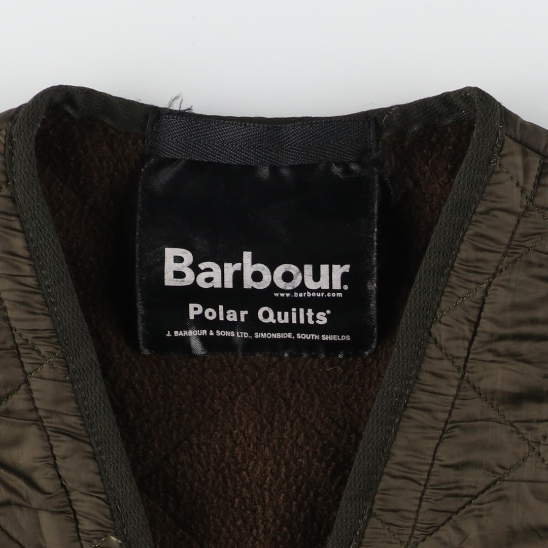 Barbour(バーブァー)の古着 バブアー Barbour POLAR QUILTS ポーラーキルト キルティングベスト リバーシブル メンズL /eaa409916 メンズのトップス(ベスト)の商品写真