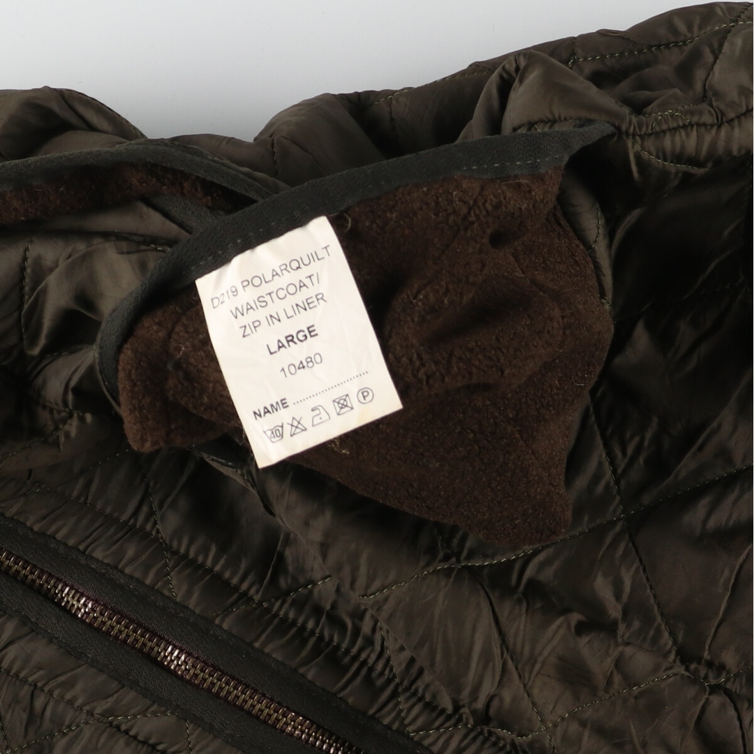 Barbour(バーブァー)の古着 バブアー Barbour POLAR QUILTS ポーラーキルト キルティングベスト リバーシブル メンズL /eaa409916 メンズのトップス(ベスト)の商品写真