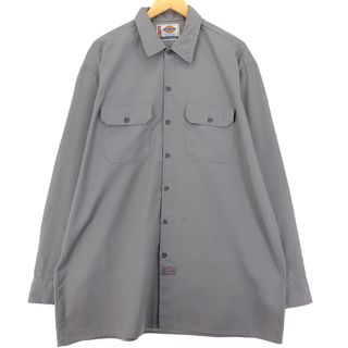 ディッキーズ(Dickies)の古着 ディッキーズ Dickies 長袖 ワークシャツ メンズXL ヴィンテージ /eaa409827(シャツ)