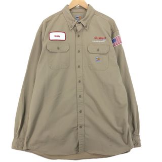 カーハート(carhartt)の古着 カーハート Carhartt FRシリーズ 長袖 ボタンダウン ワークシャツ メンズXXL /eaa409829(シャツ)