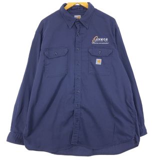 カーハート(carhartt)の古着 カーハート Carhartt FRシリーズ 長袖 ボタンダウン ワークシャツ メンズXXL /eaa409831(シャツ)