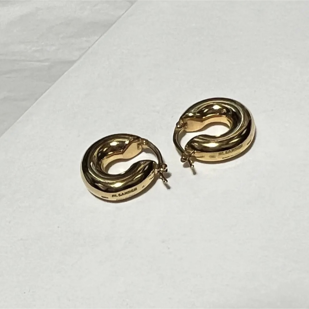 新品 JIL SANDER ジルサンダー チャンキー フープ ロゴ ピアス 新品 JIL SANDER ジルサンダー チャンキー フープ ロゴ ピアス