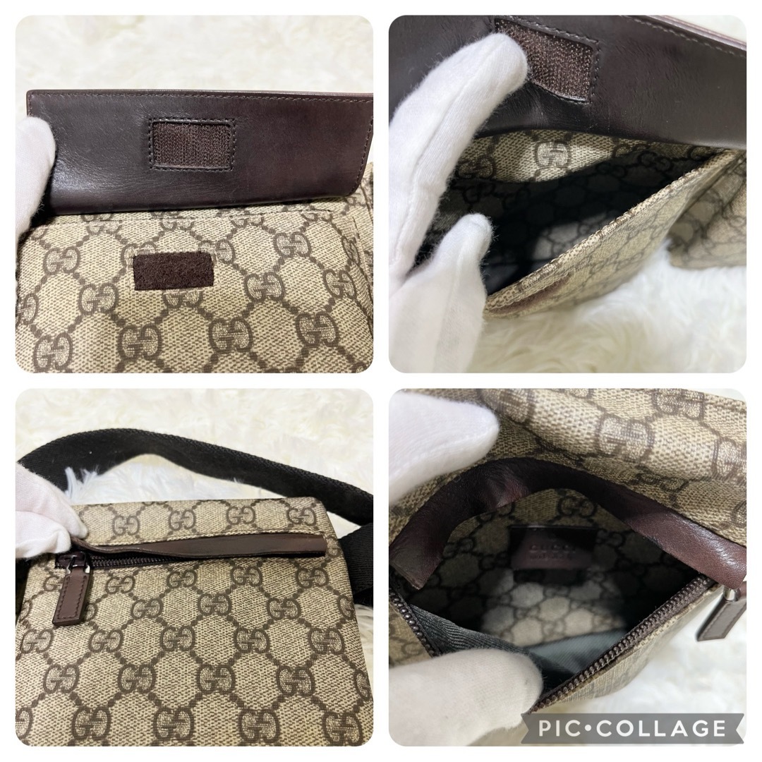 Gucci - 【極美品】グッチ ボディバッグ PVC レザー ブラウン GG 保存 ...