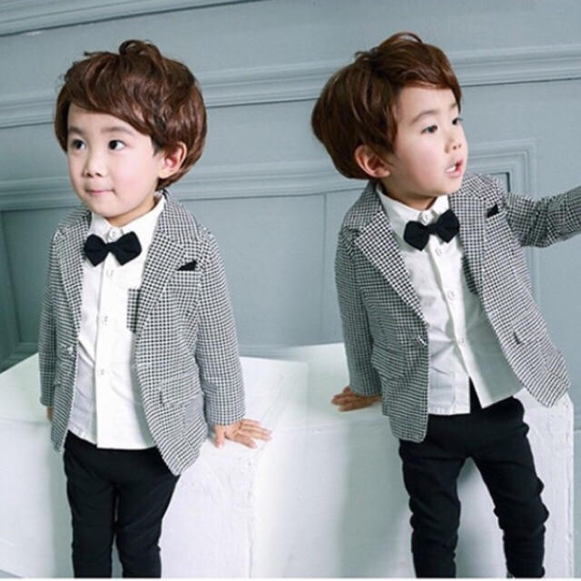 110㎝ ♡ フォーマル 男の子 ♡ 2点セット スーツ 入園式 韓国 子供服の通販 by BELINDA's shop｜ラクマ