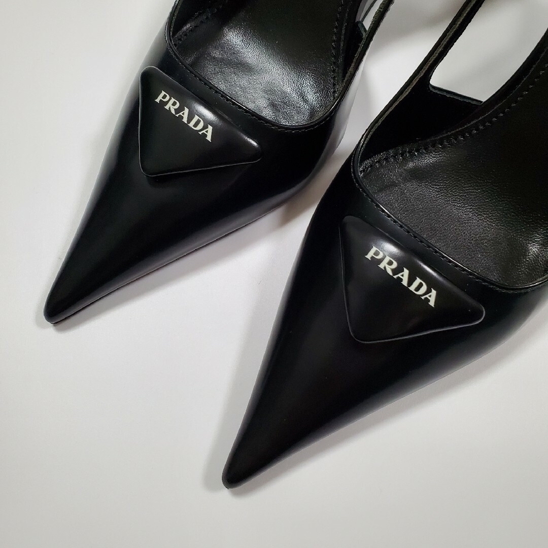 prada プラダ スリングバック パンプス ブラック 36 prada プラダ スリングバック パンプス ブラック 36
