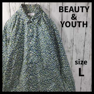 ビューティアンドユースユナイテッドアローズ(BEAUTY&YOUTH UNITED ARROWS)の【BEAUTY&YOUTH】総柄ドレスシャツ　長袖　レギュラーカラー　春秋冬(シャツ)