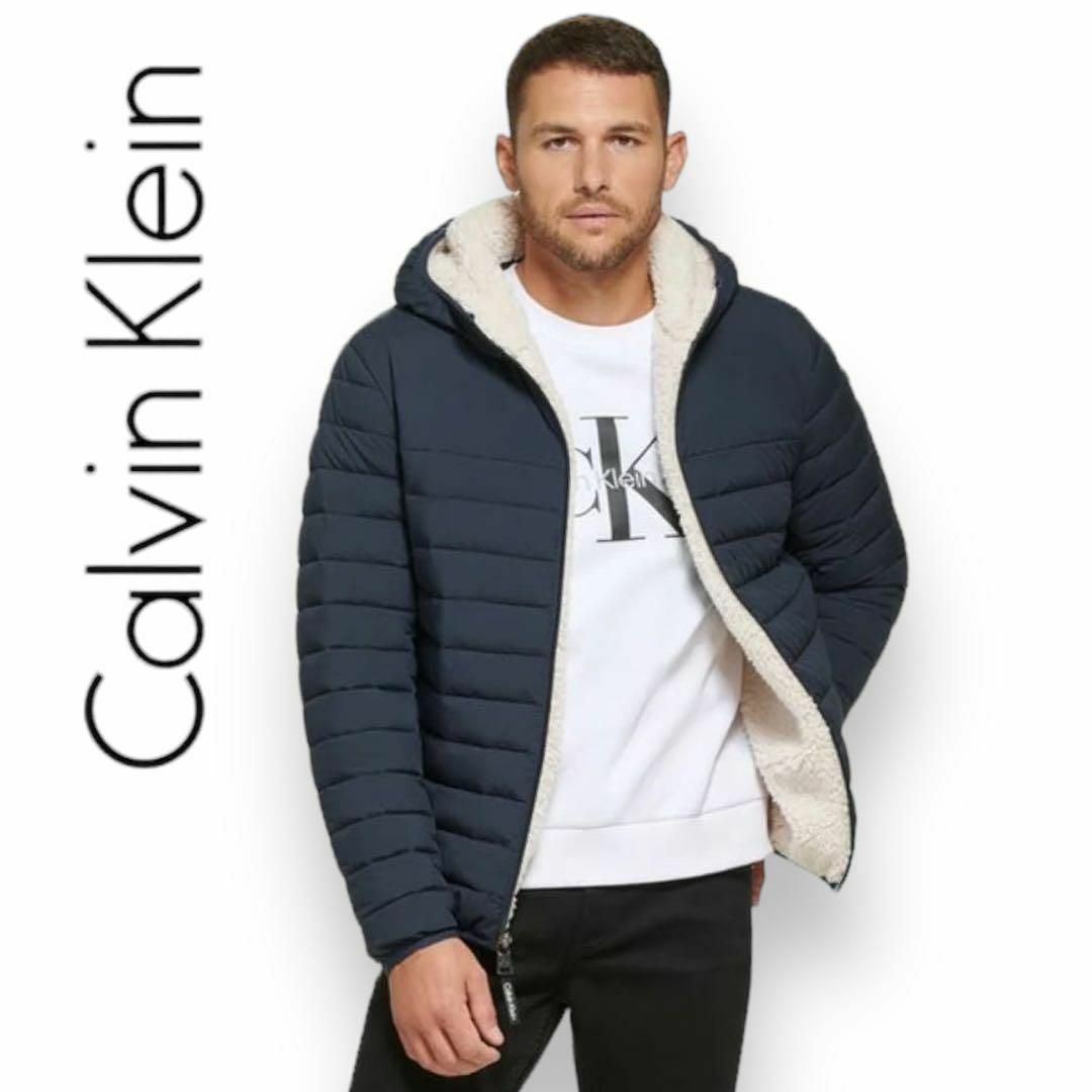 新品 Calvin Klein カルバンクライン 中綿ジャケット L ネイビーダウンジャケット