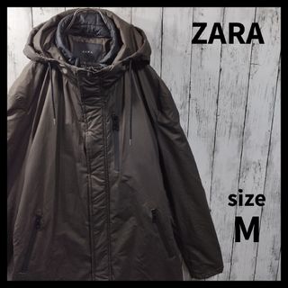 ザラ(ZARA)の【ZARA】表面コーティング中綿ジャケット　ミリタリー　秋冬　玉虫色(ブルゾン)