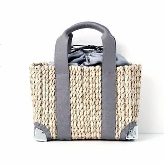 エジュー(ajew)のajew The city basket tote   gray(かごバッグ/ストローバッグ)